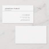 Carte De Visite Design professionnel minimaliste chic sobre tendan (Devant / Derrière)