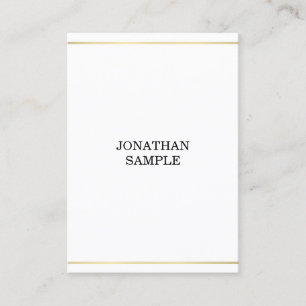Carte De Visite Design professionnel minimaliste Elegant Or Luxe