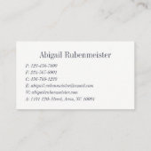 Carte De Visite Design professionnel moderne (Dos)