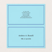 Carte De Visite Design professionnel moderne bleu clair (Extérieur déplié)