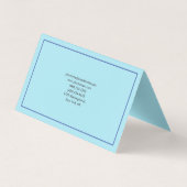 Carte De Visite Design professionnel moderne bleu clair (Dos)