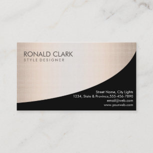 Carte De Visite Design professionnel moderne Crème de lin élégant