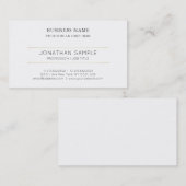 Carte De Visite Design professionnel Moderne Design élégant propre (Devant / Derrière)
