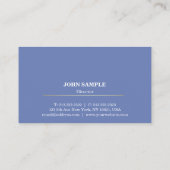 Carte De Visite Design professionnel moderne élégant Blue Gold (Dos)
