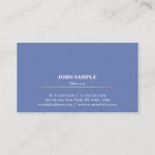 Carte De Visite Design professionnel moderne élégant Gold Blue (Dos)