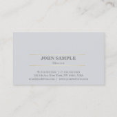 Carte De Visite Design professionnel moderne élégant Gold gris (Dos)