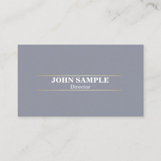 Carte De Visite Design professionnel moderne élégant Gold gris (Devant)