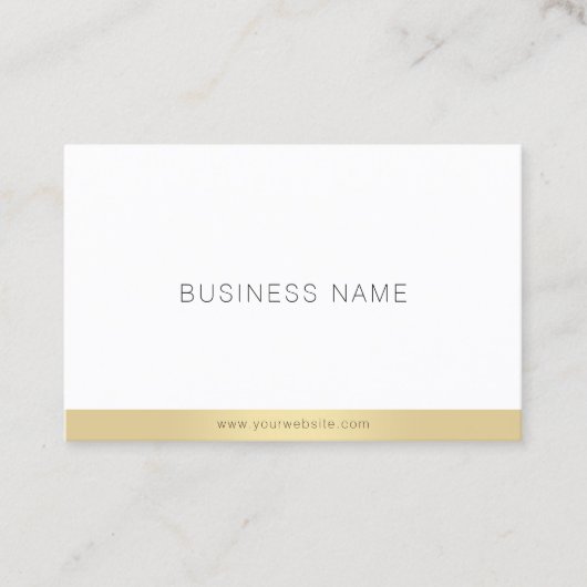 Carte De Visite Design professionnel moderne élégant Or simple (Devant)