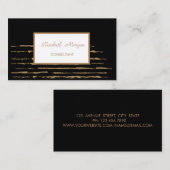 Carte De Visite Design professionnel moderne, Gratuit, Noir (Devant / Derrière)