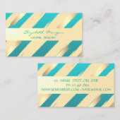 Carte De Visite Design professionnel moderne, Grilles, Faux Gold (Devant / Derrière)
