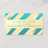 Carte De Visite Design professionnel moderne, Grilles, Faux Gold (Dos)