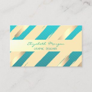 Carte De Visite Design professionnel moderne, Grilles, Faux Gold
