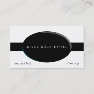 Carte De Visite Design Professionnel Ovale Minimaliste Moderne