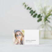 Carte De Visite Design professionnel photo QR Code chic (Debout devant)