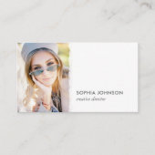 Carte De Visite Design professionnel photo QR Code chic (Devant)