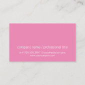 Carte De Visite Design Professionnel (Rose) (Dos)
