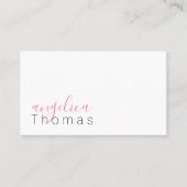 Carte De Visite Design Professionnel (Rose) (Devant)