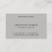 Carte De Visite Design professionnel simple et créatif Moderne ten (Dos)