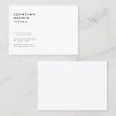 Carte De Visite Design propre et créatif Moderne Cool moderne tend (Devant / Derrière)