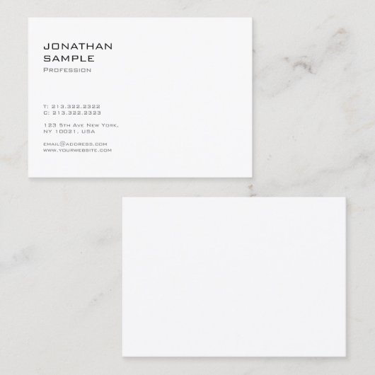 Carte De Visite Design propre et créatif Moderne Cool moderne tend (Devant / Derrière)