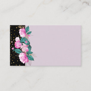 Carte De Visite Design Propre rose Floral Événement Business Papet
