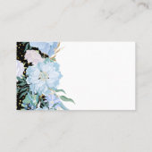 Carte De Visite Design Propre Trending Girly Stationery Blue Flowe (Dos)