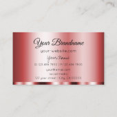Carte De Visite Design Red Chic Glamour Professionnel et Simple (Dos)