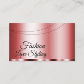 Carte De Visite Design Red Chic Glamour Professionnel et Simple (Devant)