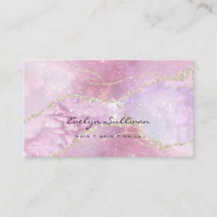 Carte De Visite design rose faux nacre