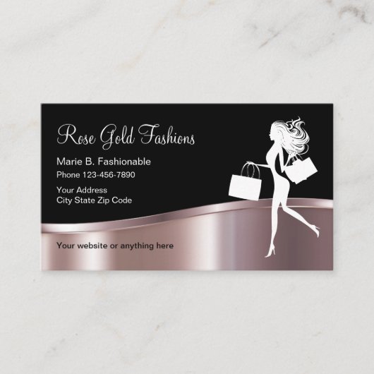Carte De Visite Design rose Gold (Devant)