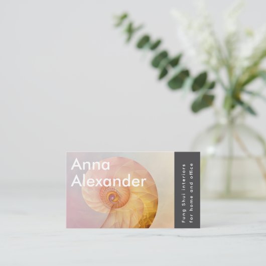 Carte De Visite Design rose sérénité 11 (Debout devant)