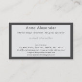 Carte De Visite Design rose sérénité 2 (Dos)