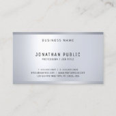 Carte De Visite Design Silver Look Modèle moderne Design simple (Devant)