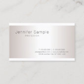 Carte De Visite Design Silver Moderne Simple Simple Professionnel (Devant)