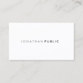 Carte De Visite Design simple élégant Moderne Professionnel Plat (Devant)