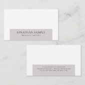 Carte De Visite Design simple élégant professionnel moderne uni (Devant / Derrière)
