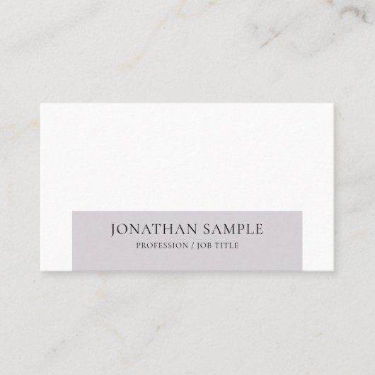 Carte De Visite Design simple élégant professionnel moderne uni (Devant)