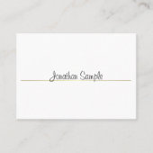 Carte De Visite Design simple et créatif Gold Plain Luxe tendance (Devant)