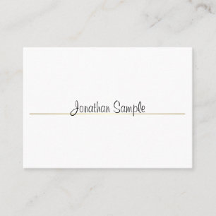 Carte De Visite Design simple et créatif Gold Plain Luxe tendance