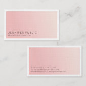 Carte De Visite Design simple et élégant Design tendance rose pâle (Devant / Derrière)