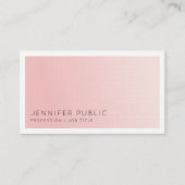 Carte De Visite Design simple et élégant Design tendance rose pâle (Devant)