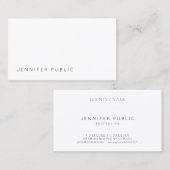Carte De Visite Design simple et élégant Modèle professionnel mode (Devant / Derrière)