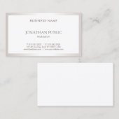 Carte De Visite Design simple et élégant moderne (Devant / Derrière)