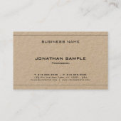 Carte De Visite Design simple et élégant Professionnel Plat Luxe (Dos)