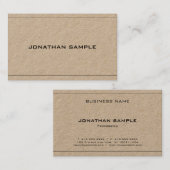 Carte De Visite Design simple et élégant Professionnel Plat Luxe (Devant / Derrière)