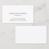 Carte De Visite Design simple et moderne Facile à rendre mignon (Devant / Derrière)
