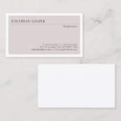 Carte De Visite Design simple et professionnel Modèle élégant (Devant / Derrière)