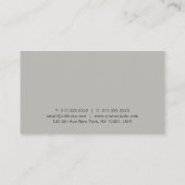 Carte De Visite Design simple et professionnel Modèle élégant (Dos)
