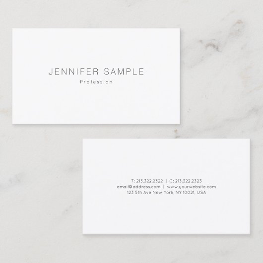 Carte De Visite Design simple et tendance Modèle professionnel mod (Devant / Derrière)