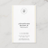 Carte De Visite Design simple Gold Vertical Modèle Moderne (Devant)